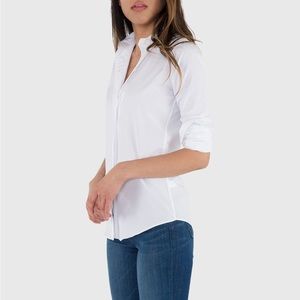 Ann Mashburn icon shirt in white poplin size small